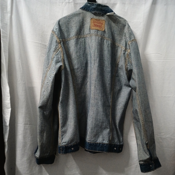 Levi’s Denim 4 Pocket Chore Jean Trucker Jacket Men’s Size XXLarge - Picture 6 of 16